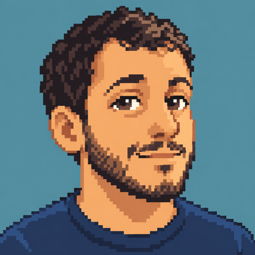 Pixel art portrait of Hakim